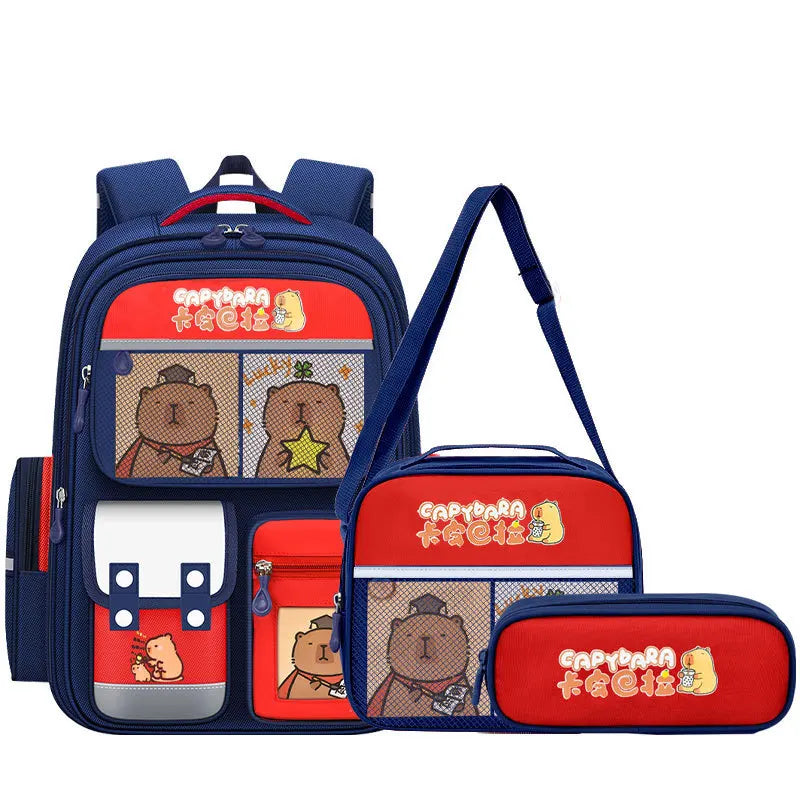 Cute Capybara School Bags for Kids | Fun Backpack Set