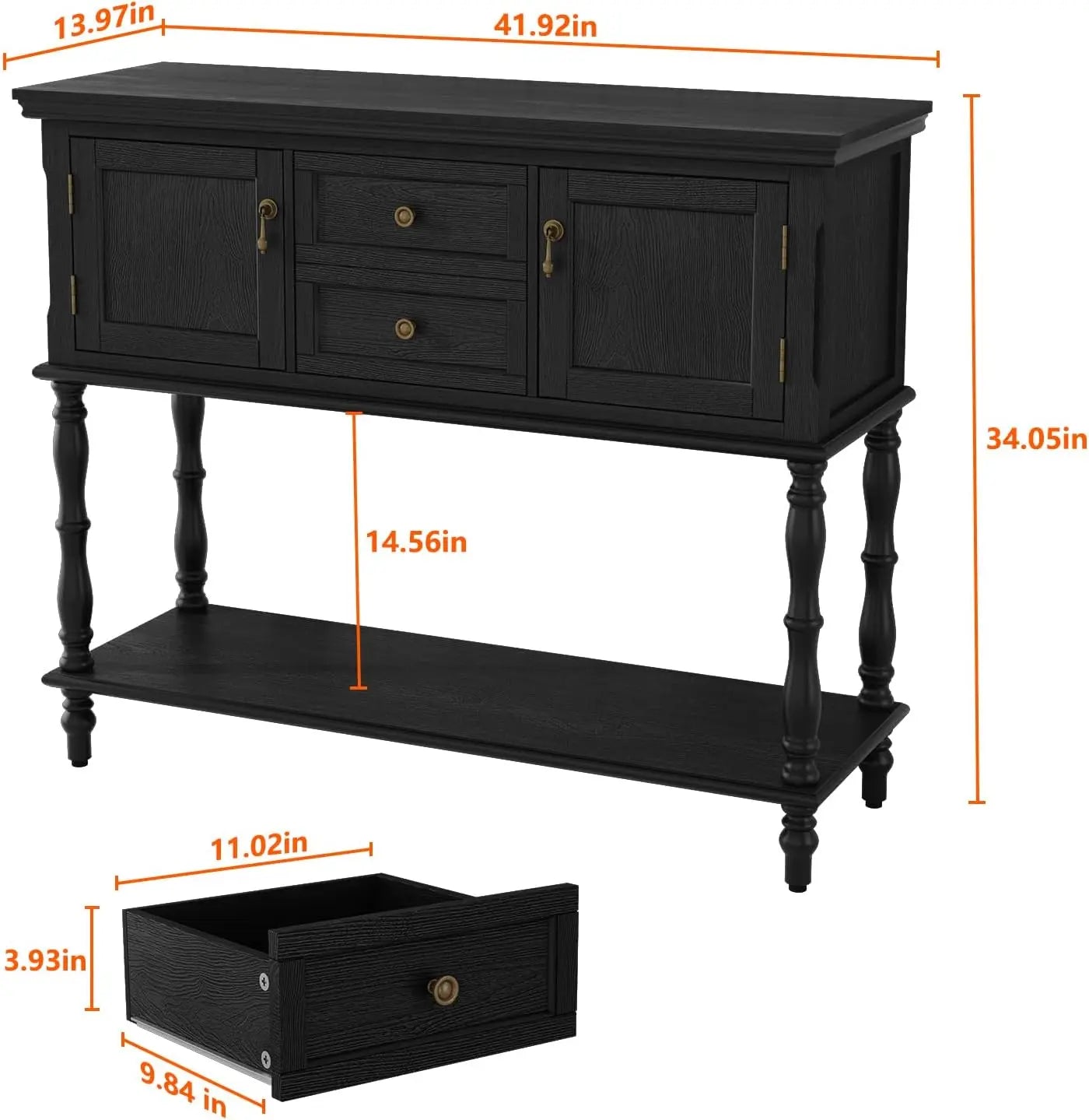 Farmhouse Console Table with Drawers | Stylish Entryway Storage