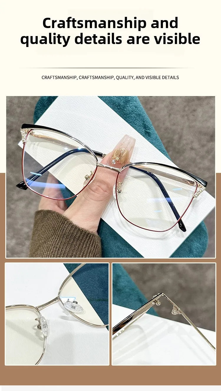 Fashionable Cat Eye Blue Light Blocking Reading Glasses for Women