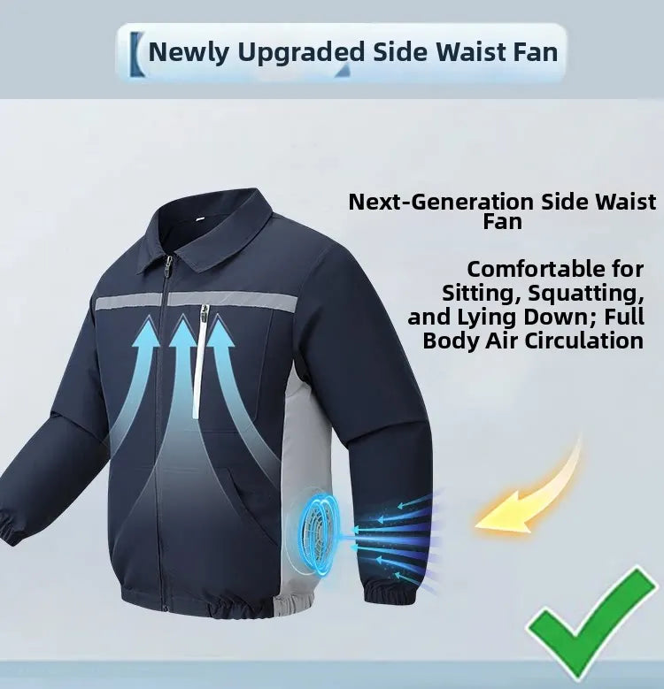 Smart Cooling Jacket for Men | Breathable Air Conditioning Apparel