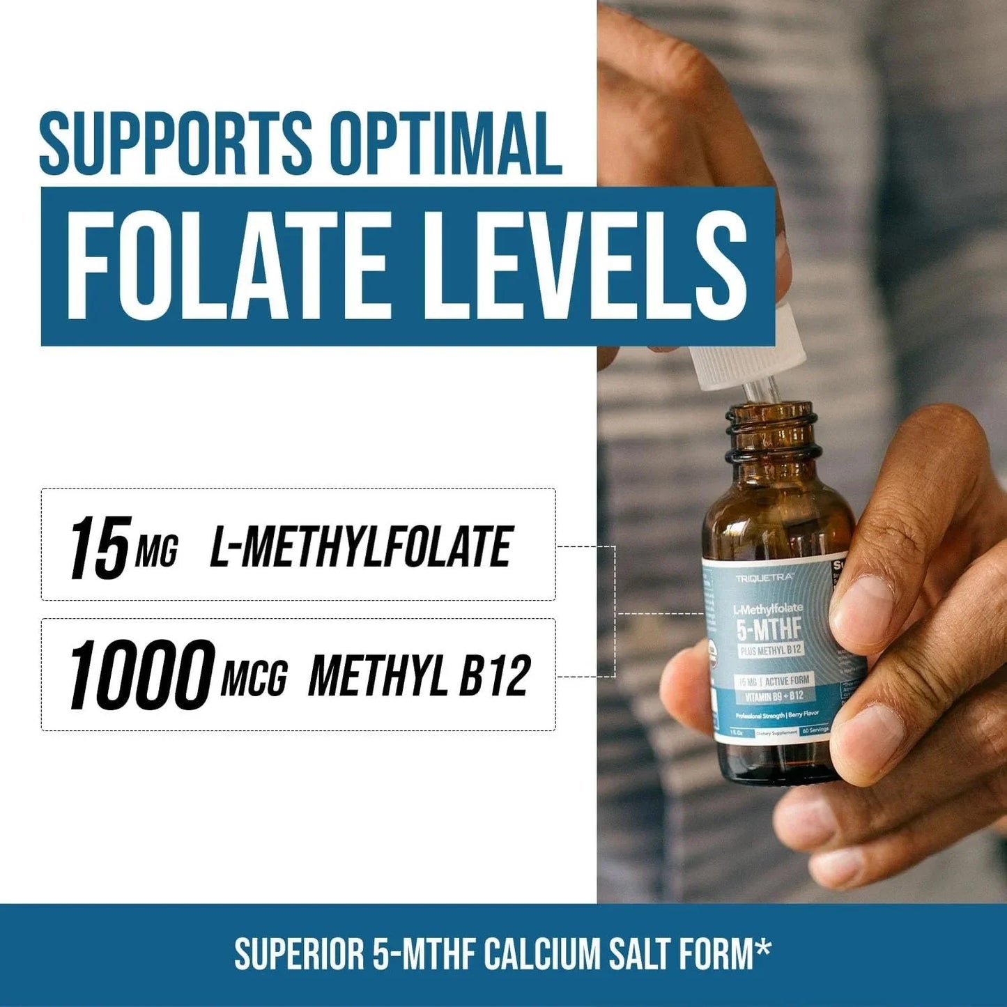 Methyl Folate & Methyl B12 Liquid | Sublingual Vitamin Complex