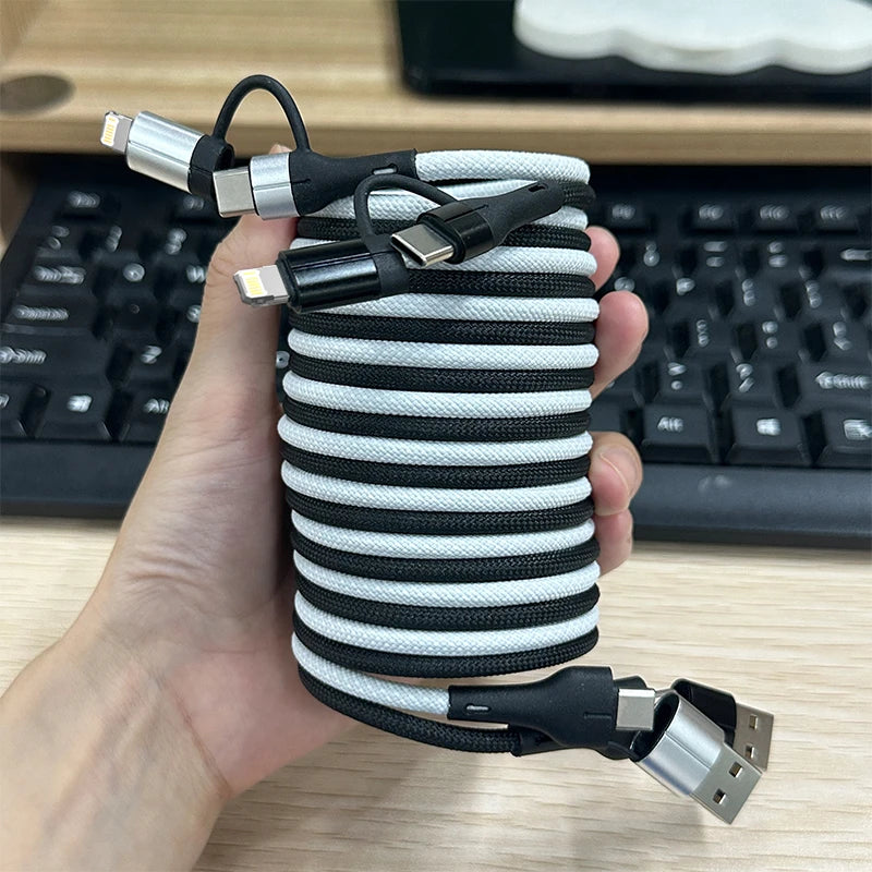 4 in 1 Magnetic Fast Charging Cable | Universal Compatibility & Durability