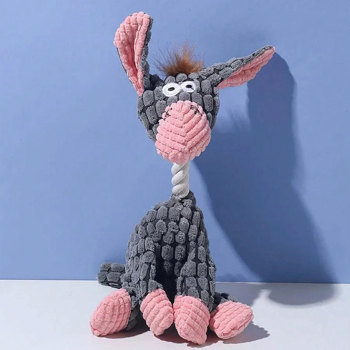 Cute Donkey Plush Toy for Dogs | Interactive Squeaky Pet Delight