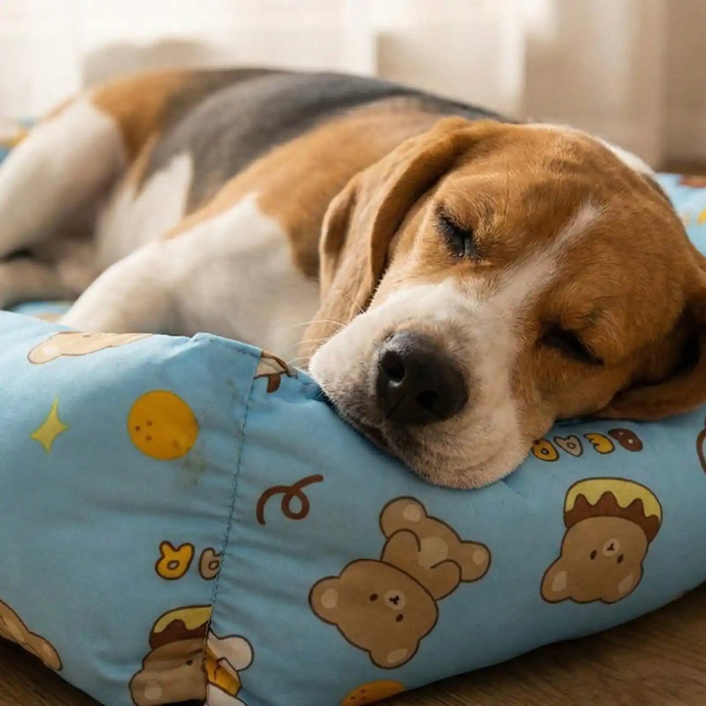 Summer Pet Cooling Mat | Cartoon Bear Design for Dogs & Cats