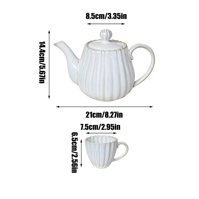 Elegant Japanese Retro Teapots & Ceramic Mugs Set for Tea Lovers