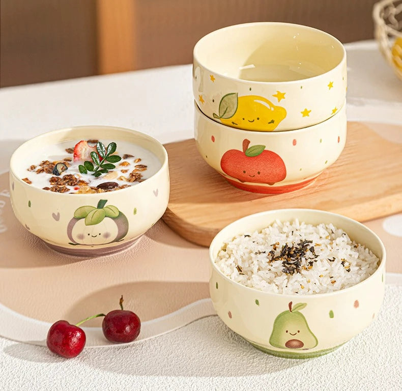 Cute Ceramic Cartoon Bowls | Perfect for Desserts & Noodles