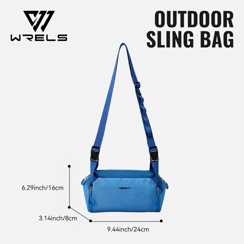 WRELS Unisex Large Capacity Sports Waist Bag Outdoor Hiking Waterproof Single-Shoulder Bag Large Capacity Sports Chest Bag