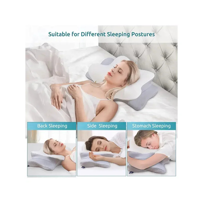 Ergonomic Memory Foam Neck Support Pillows for Pain Relief