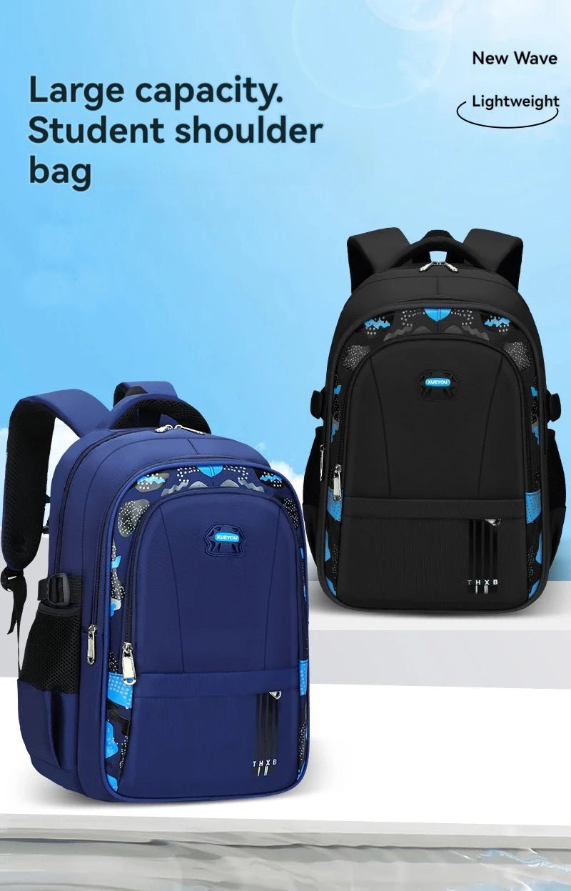 Lightweight Boys Schoolbag for Grades 1-6 | Large Capacity Kids Bag