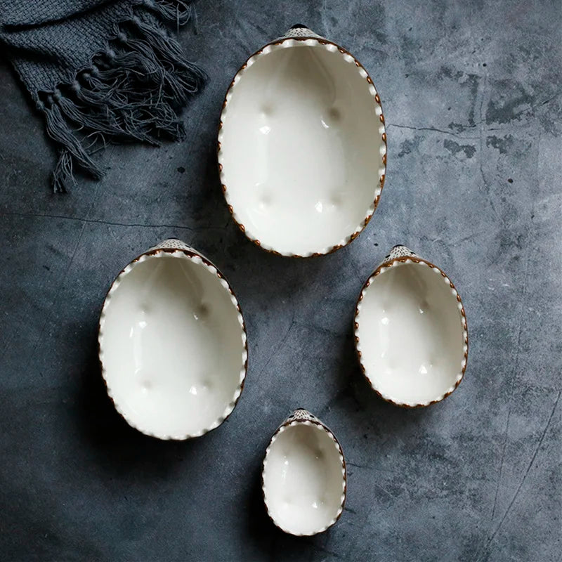 Cute Hedgehog Ceramic Dessert Bowl | Adorable Nordic Tableware