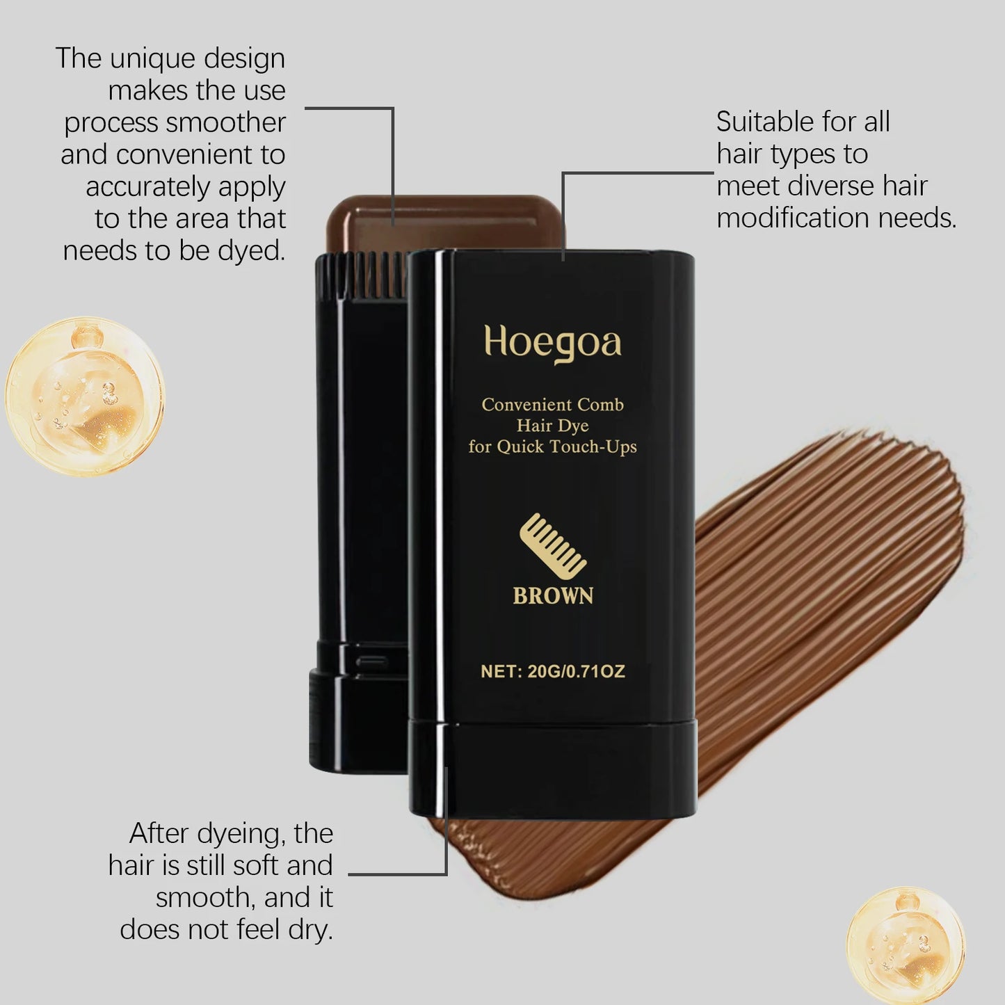 High-Pigment Hair Coloring Stick | Natural & Gentle Temporary Color
