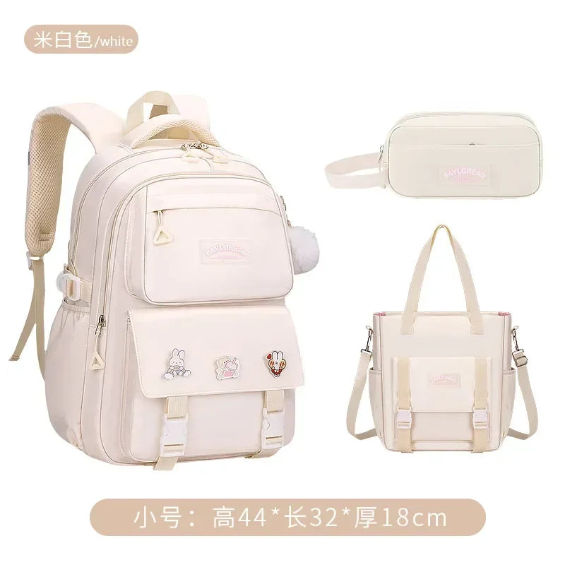 Large Capacity Spine Protection Backpack Set for Students