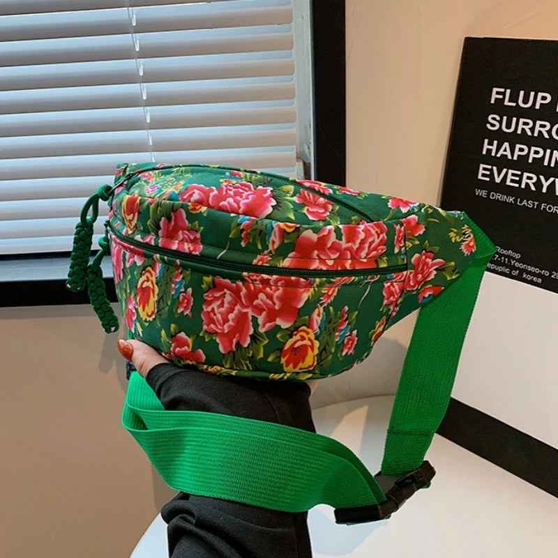 Stylish Floral Chest Bag | Unisex Crossbody Waist Bag for All