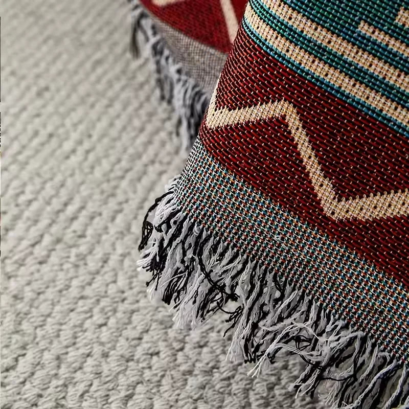 Bohemian Cotton Linen Sofa Cover | Stylish Outdoor Blanket