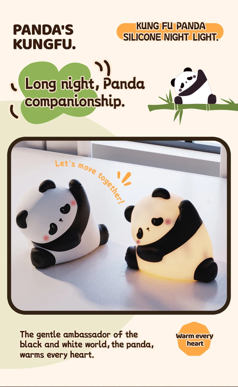 Lámpara de Mesa LED de Animales Kawaii | Luz Nocturna Divertida y Segura para Niños