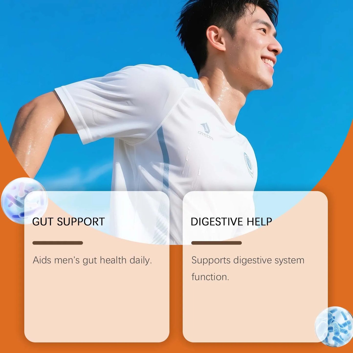 Men's Digestive Health Gummies | Peach Flavor Probiotic Blend