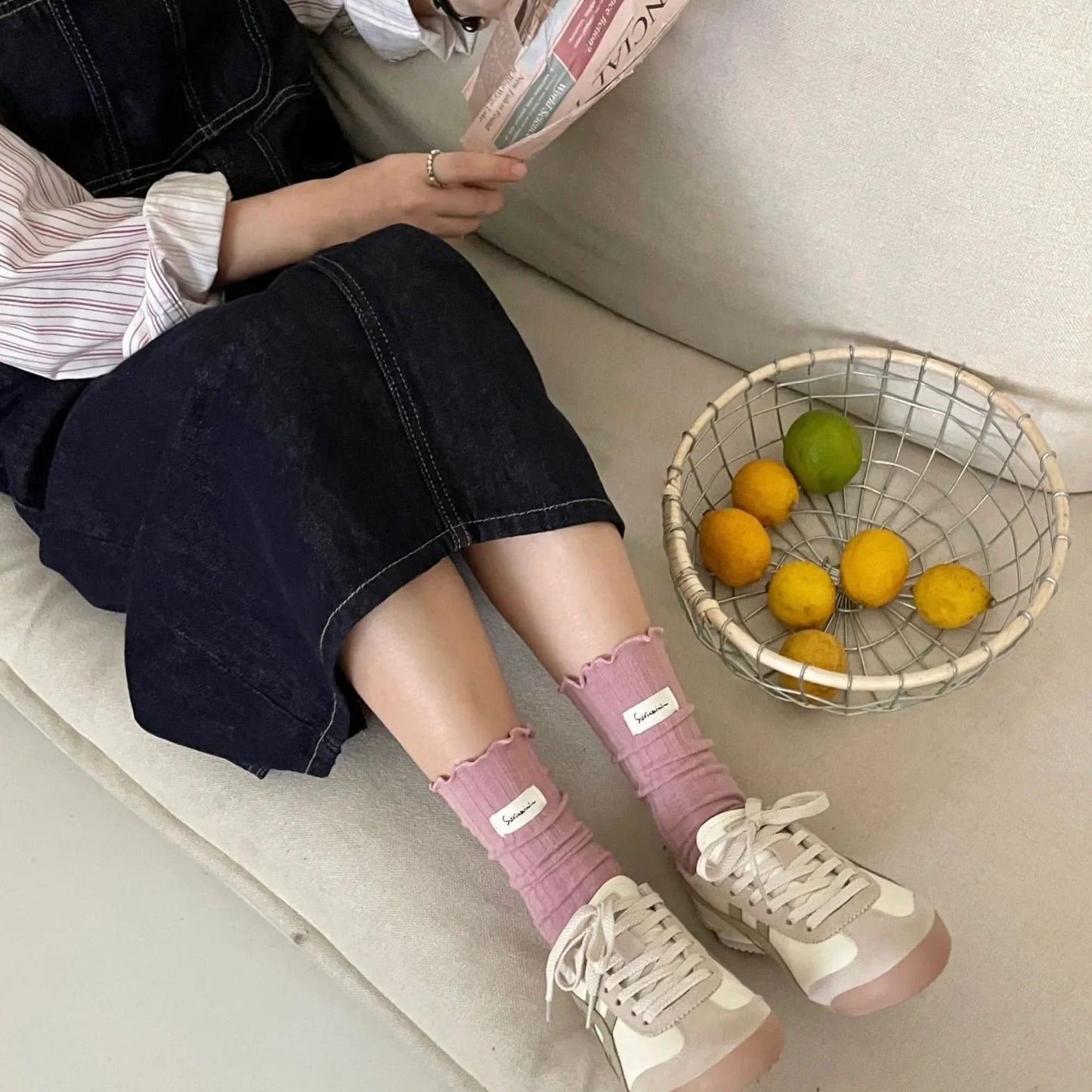 Colorful Ruffle Socks for Women | Cute Autumn Winter Fashion