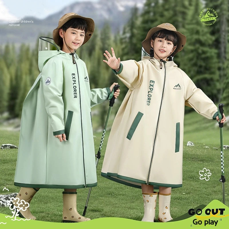 Full Body Rain Protection Backpack Raincoat for Students | Waterproof Gear