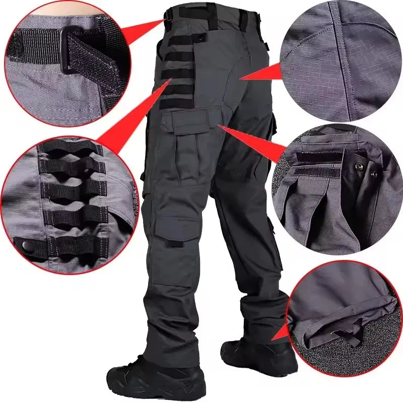 Men's Quick Dry Tactical Pants | Multi-Pocket Cargo Trousers