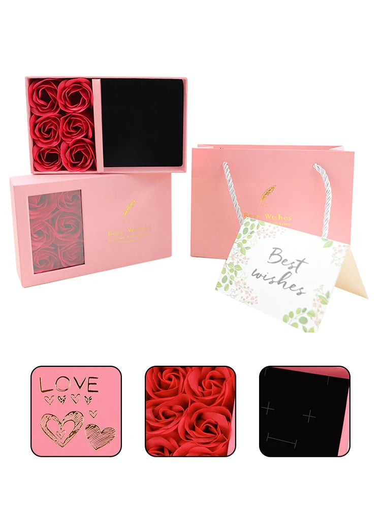 Immortal Flower Jewelry Box for Rings, Necklaces & Earrings