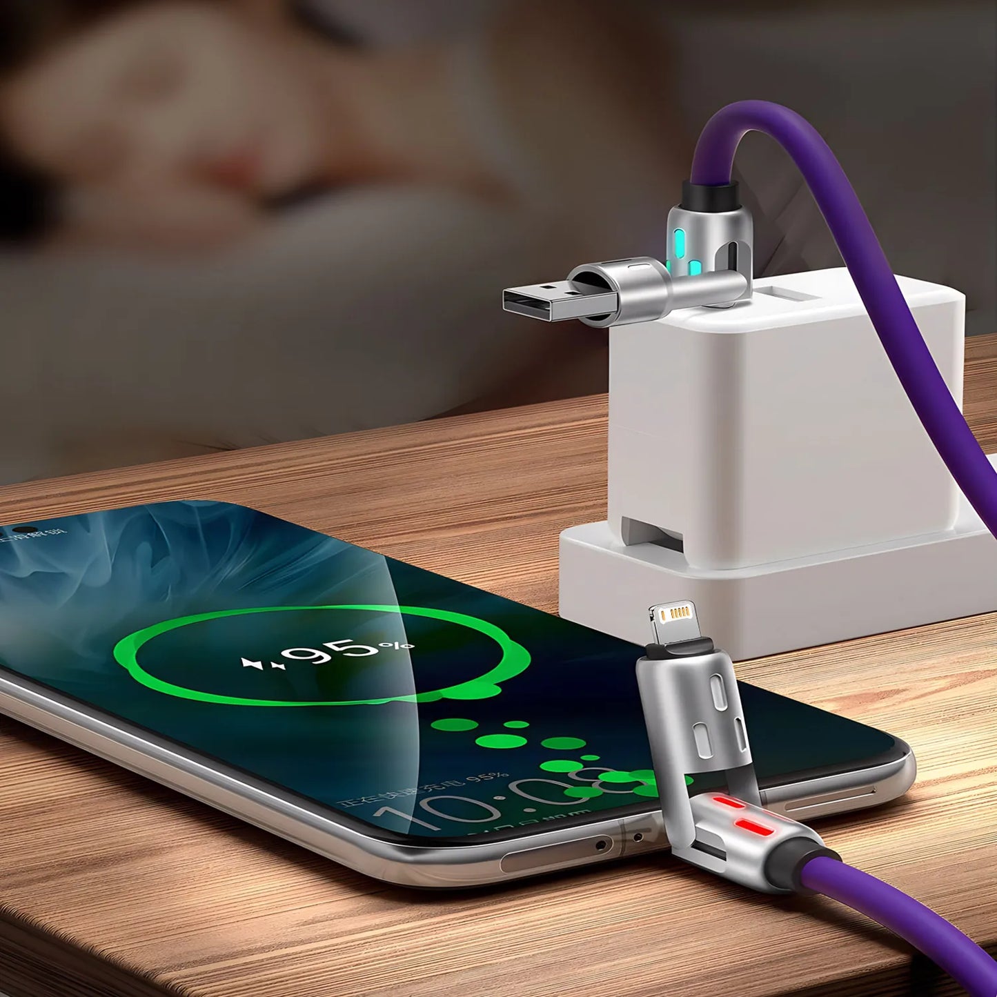 Cable de carga rápida USB tipo C 4 en 1 de 240 W | Alimentación y datos de alta velocidad