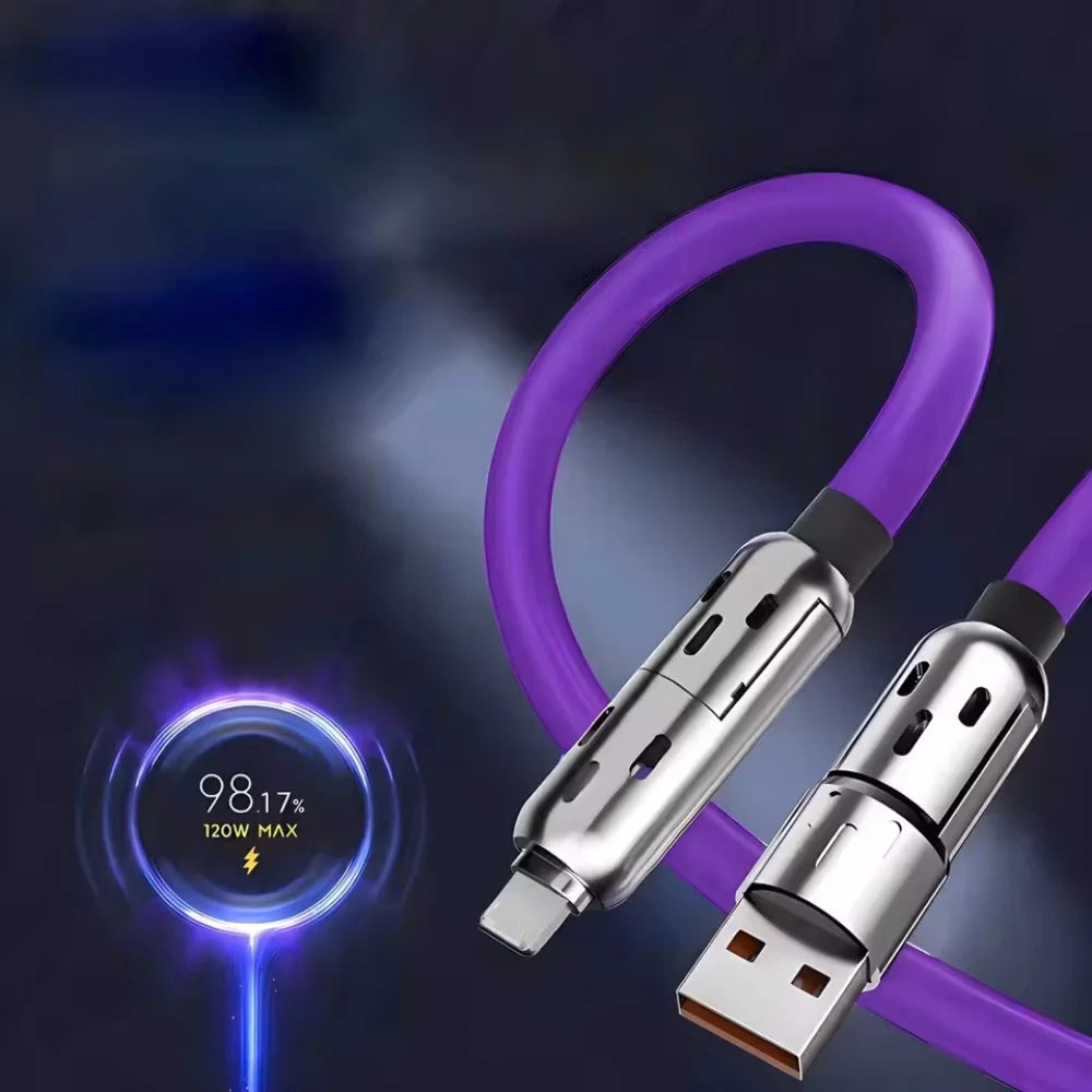 4-in-1 USB Fast Charging Cable | Universal Compatibility
