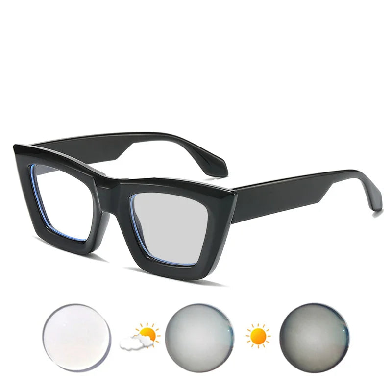 Custom Myopia Glasses | Stylish Butterfly Frame & Blue Light Blocking