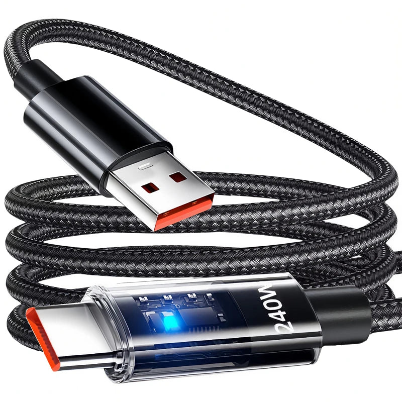 Super Fast Charging USB C Cable | 240W Dual Type C Charger