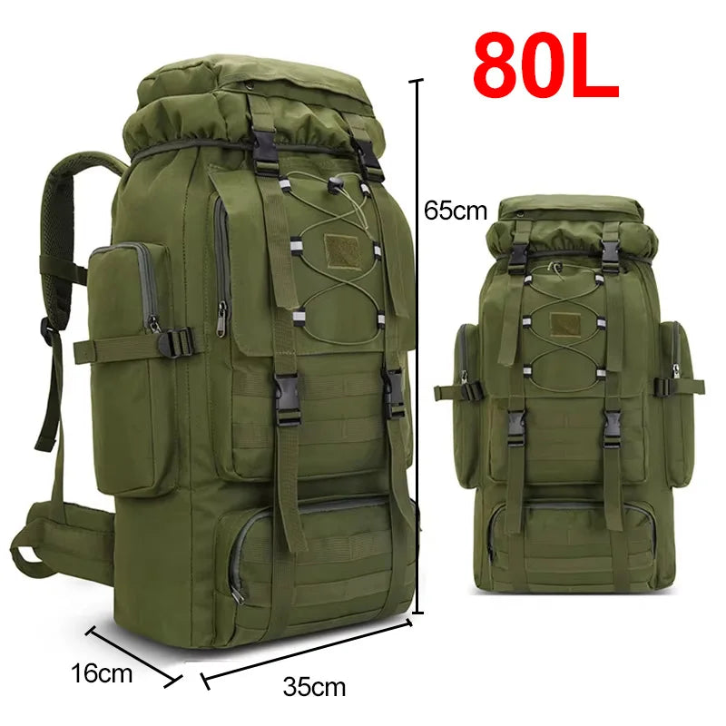 Large 130L Hiking Camping Backpack | Durable Outdoor Rucksack