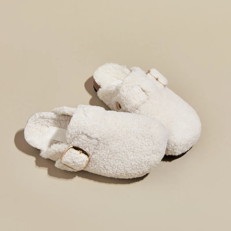 Women's Warm Faux Lamb Wool Mules Slippers for Ultimate Comfort