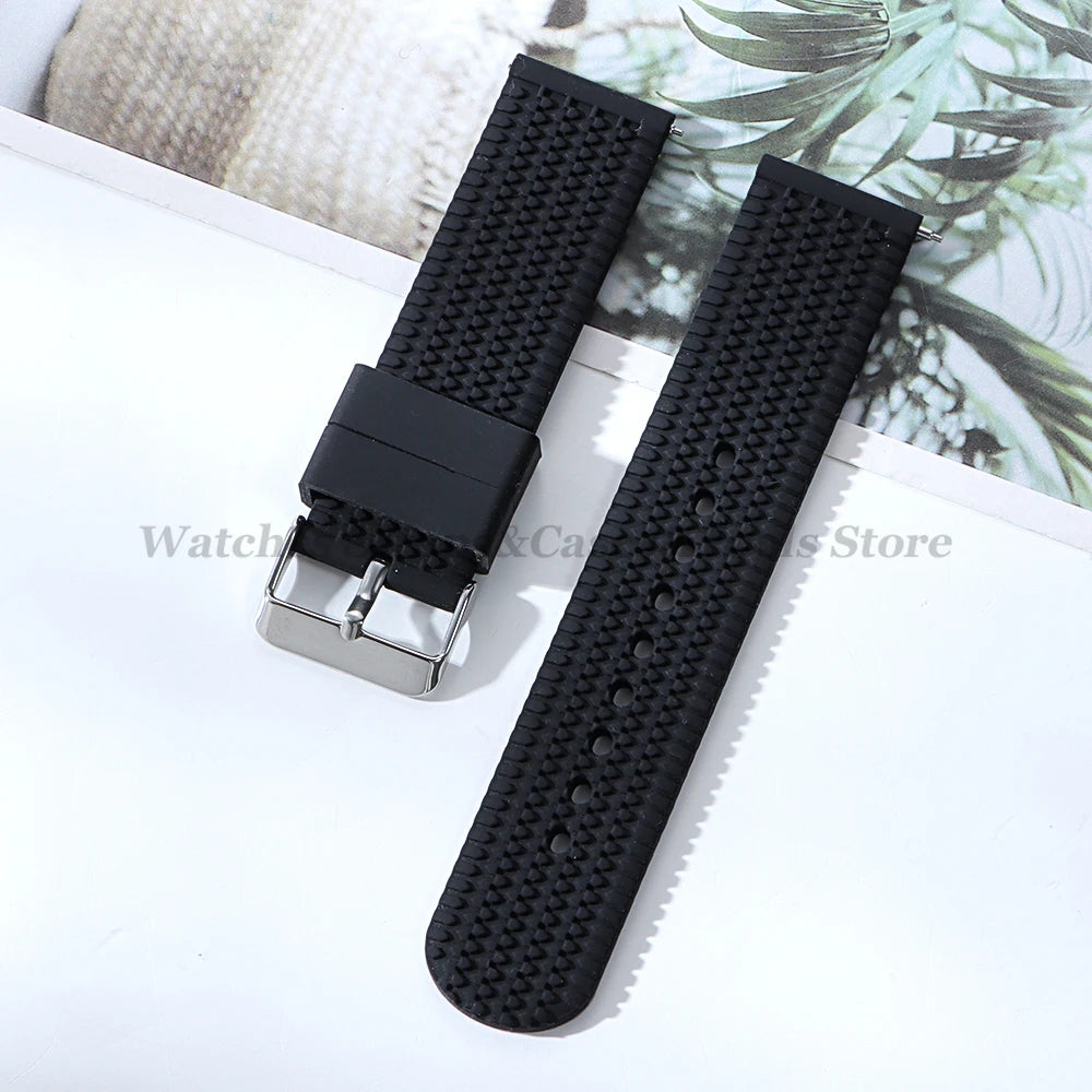 Soft Silicone Watch Bands | Quick Release Rubber Strap for All Watches