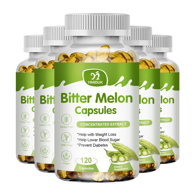 Natural Bitter Melon Extract Capsules - Support Blood Sugar & Weight Loss