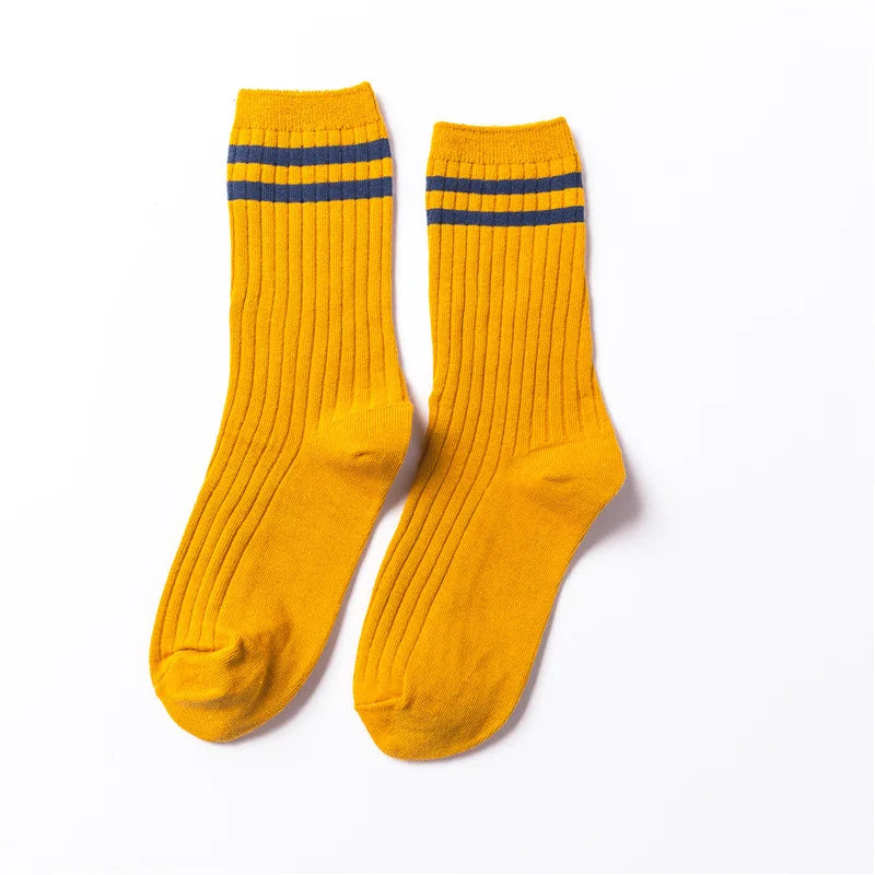 Stylish Women's Striped Long Socks | Comfortable Casual Footwear