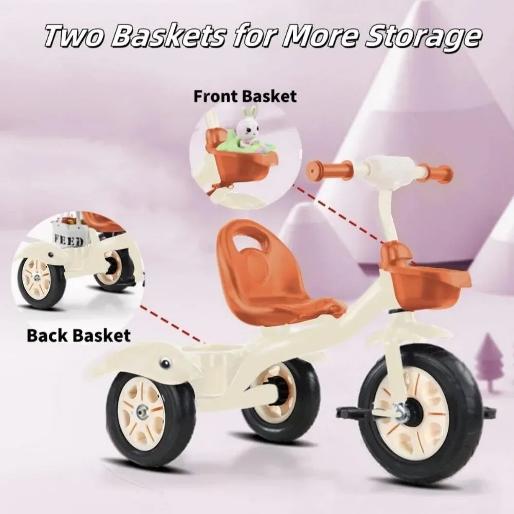 2 in 1 Toddler Tricycle | Adjustable Kids Trike for Outdoor Fun