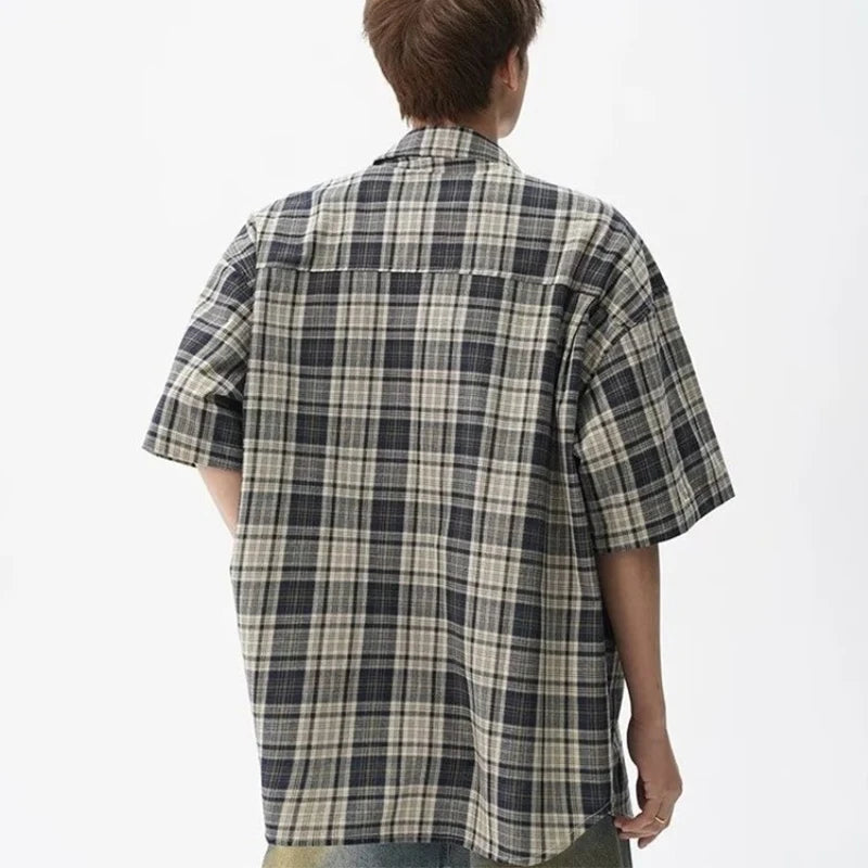 Men's Summer Fashion Plaid Short Sleeve Shirt | Stylish Casual Wear