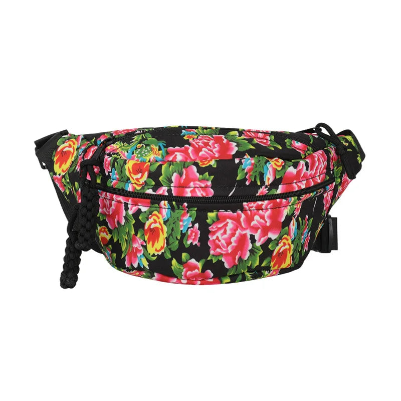 Stylish Floral Chest Bag | Unisex Crossbody Waist Bag for All