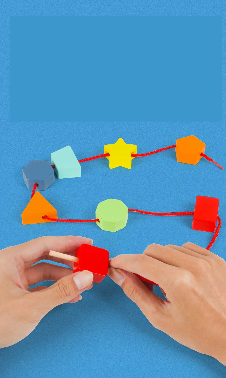 Educational Montessori Math Toy | Wooden Bead Wire Maze Puzzle