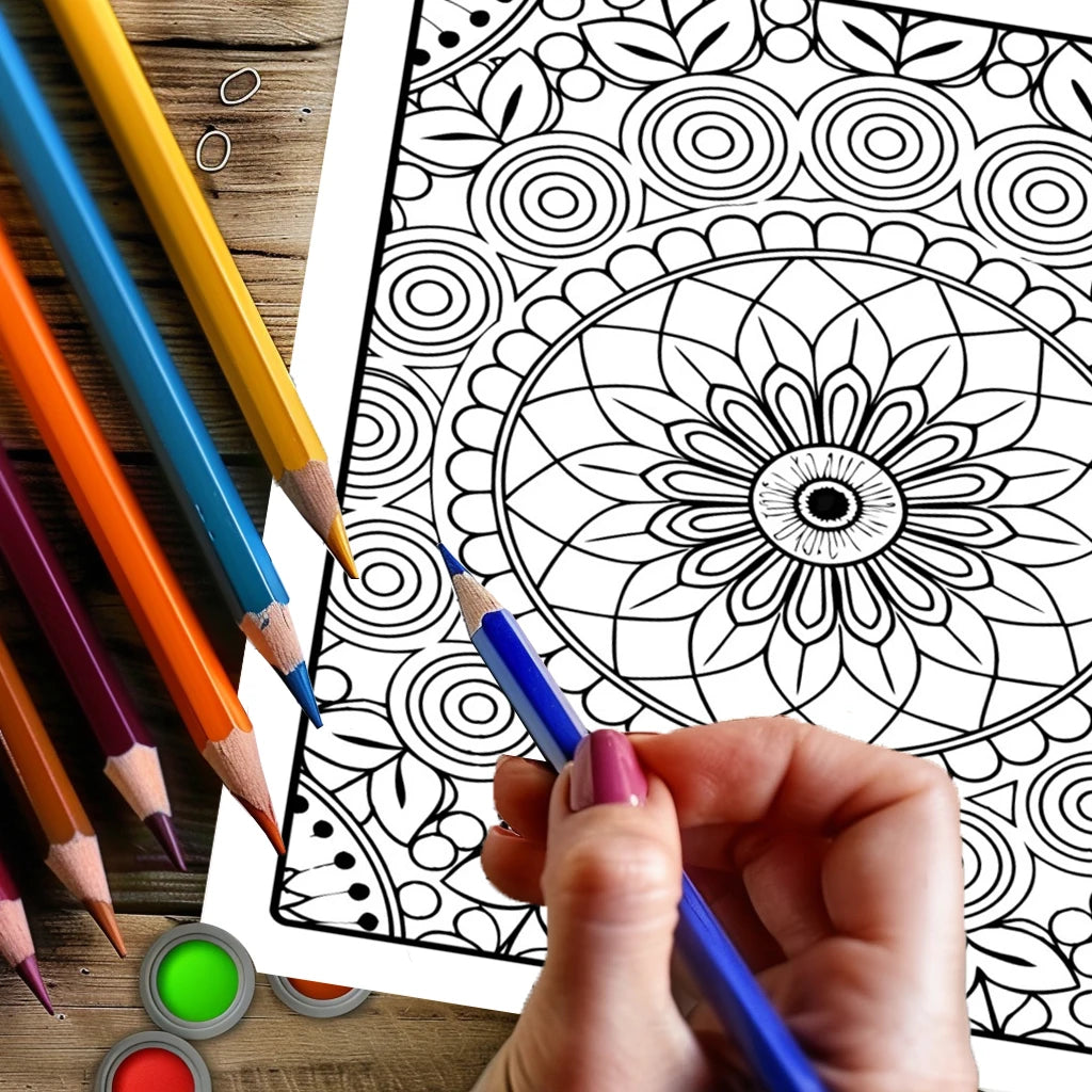 Abstract Patterns Coloring Book for Adults | Stress Relief & Relaxation