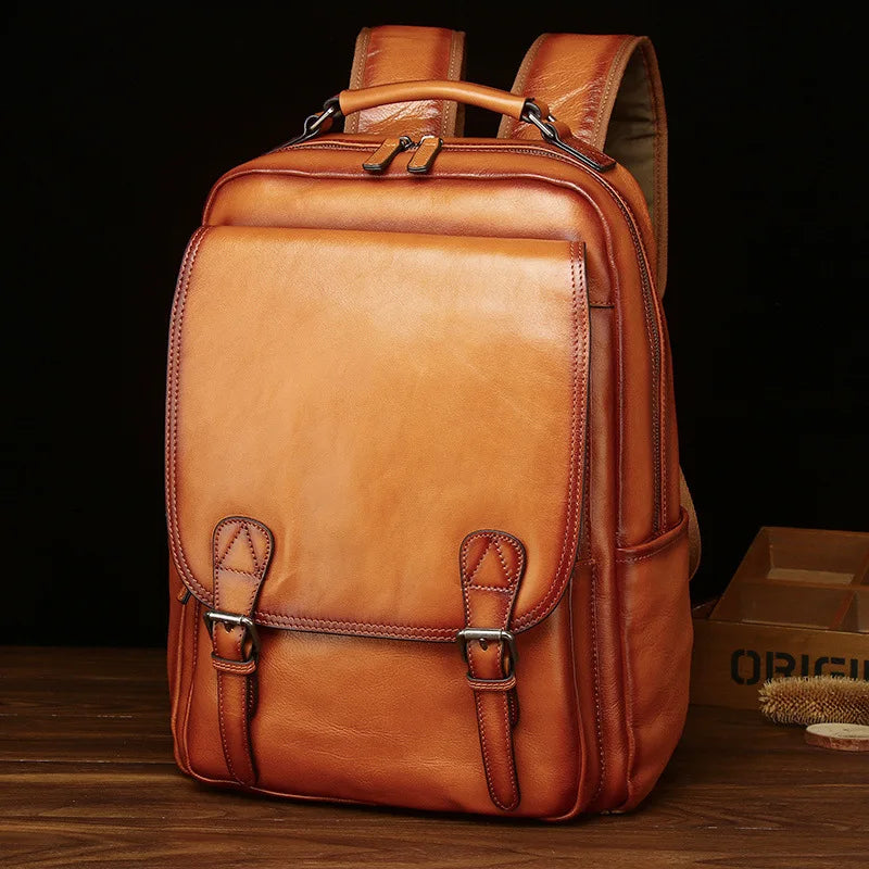 Men's Advanced Leather Backpack | Large Capacity Casual Bag