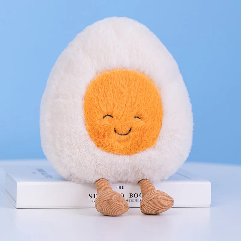 Cute Breakfast Egg Plush Pillow | Soft Food Doll Toy & Decor