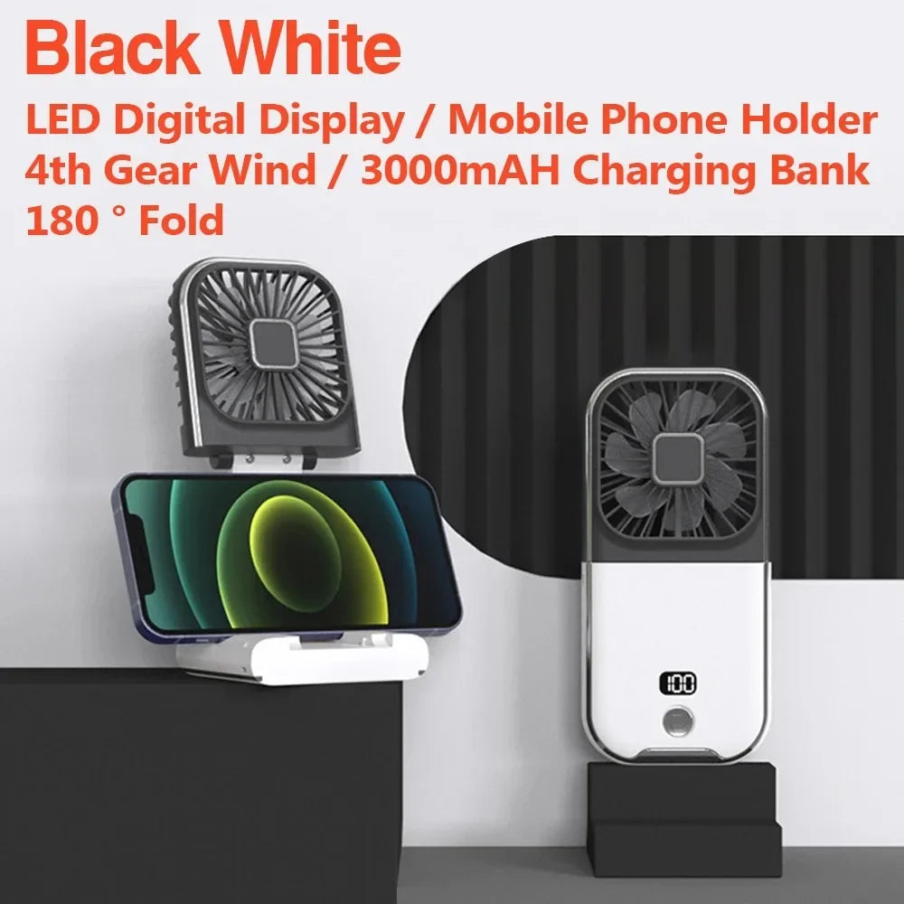 Adjustable USB Rechargeable Mini Neck Fan | Quiet Cooling Comfort