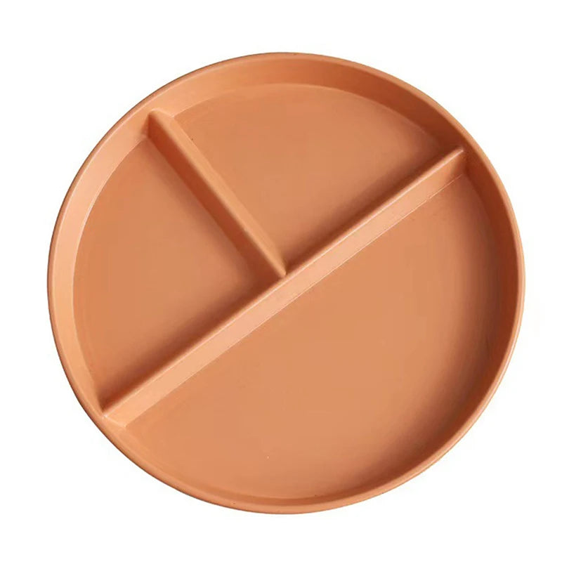 Round Square Reusable Dinner Plate | Portion Control for Adults