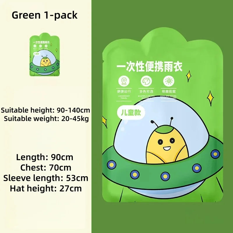 Children's Portable Disposable Raincoat for Outdoor Adventures