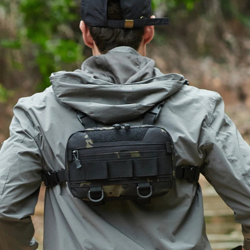 Men's Tactical Fishing Vest Backpack | Waterproof Molle Fanny Pack