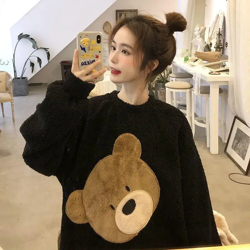 Women's Cozy Flannel Two Piece Winter Pajama Set | Cute Cartoon Design