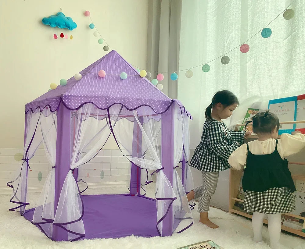 Portable Kids Toy Tipi Tent | Charming Pink Playhouse for Girls
