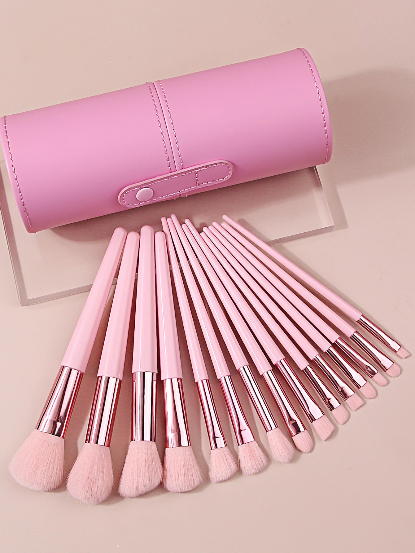 High-End Pink 15PCS Makeup Brush Set | Soft & Fluffy Premium Brushes