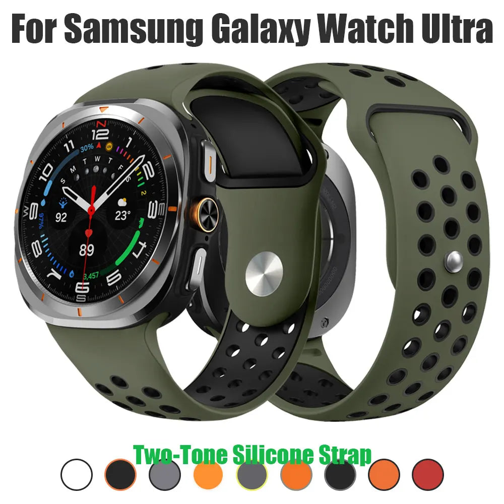 Two-Tone Silicone Watch Strap | Stylish Replacement Band