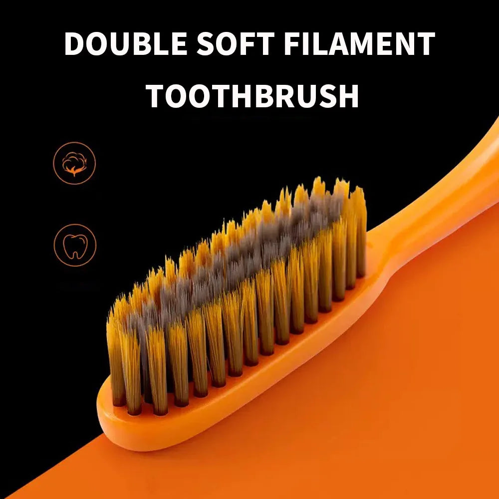 High-Grade Orange Soft Hair Toothbrush | Deep Cleaning Oral Care