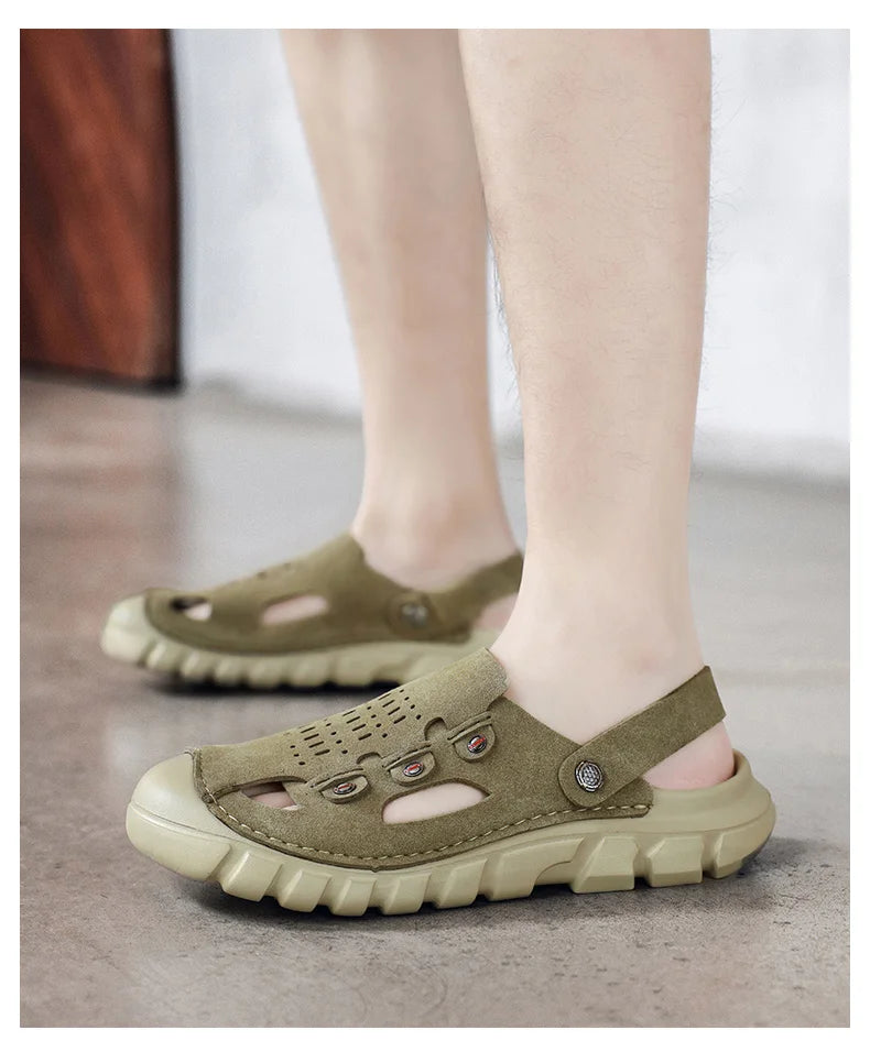 Men’s Two-Way Wearing Hollow Out Sandals | Breathable Summer Footwear